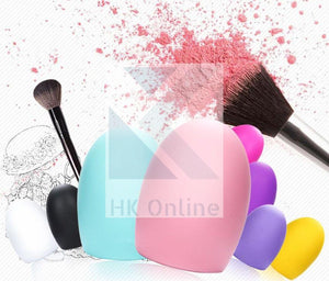 Silicone COSMETIC BRUSH EGG -Pack of 3, Make Up Brush Cleaner