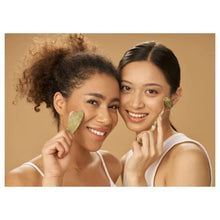 Load image into Gallery viewer, Marble JADE ROLLER &amp; GUA SHA Boxed Set &amp; 1 Kabuki Brush- Glow Boosting, De-Puffing, Deep Moisture Massage, Lifting &amp; Tightening