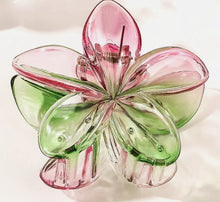 Load image into Gallery viewer, HK Online 9PK ETHEREAL Hair CLAW CLIPS -RAINBOW Flower Hair Clips, Ponytail HAIR BOBBLES, Hair BANDS, Large FLOWER CLAW CLIPS 8cm (RANDOM COLOURS)
