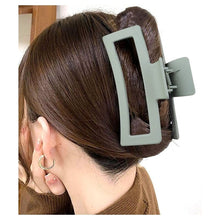 Load image into Gallery viewer, 4 MEGA CLAW CLIPS &amp; 4 CHIFFON SCRUNCHIES -HAIR CLAWS, Ponytail HAIR BOBBLES, Hair BANDS, 13cm CLAW CLIPS