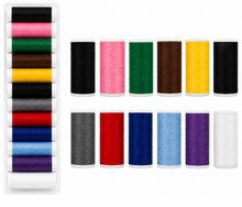 Load image into Gallery viewer, 144 ASSORTED THREAD SPOOLS -Embroidery Sewing Repairs, Crafting, Fabric Alteration &amp; Mending, Strong Thread For General Fabric Repairs, 12 Individual Packs WOW 144 Piece Set