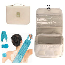 Load image into Gallery viewer, EXPANDING TOILETRY BAG Organiser &amp; TOOTHBRUSH, TOOTHPASTE HOLDER CUP Set -Zipped Section, Snap on Closure, Travel, Holiday, Overnight Stay