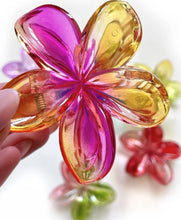 Load image into Gallery viewer, HK Online 9PK ETHEREAL Hair CLAW CLIPS -RAINBOW Flower Hair Clips, Ponytail HAIR BOBBLES, Hair BANDS, Large FLOWER CLAW CLIPS 8cm (RANDOM COLOURS)