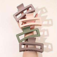 Load image into Gallery viewer, 4 MEGA CLAW CLIPS &amp; 4 CHIFFON SCRUNCHIES -HAIR CLAWS, Ponytail HAIR BOBBLES, Hair BANDS, 13cm CLAW CLIPS