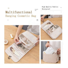 Load image into Gallery viewer, EXPANDING TOILETRY BAG Organiser &amp; TOOTHBRUSH, TOOTHPASTE HOLDER CUP Set -Zipped Section, Snap on Closure, Travel, Holiday, Overnight Stay