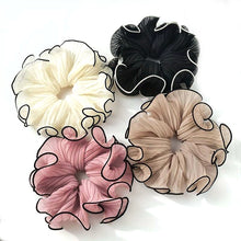 Load image into Gallery viewer, 4 MEGA CLAW CLIPS &amp; 4 CHIFFON SCRUNCHIES -HAIR CLAWS, Ponytail HAIR BOBBLES, Hair BANDS, 13cm CLAW CLIPS