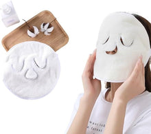 Load image into Gallery viewer, HK Online 1 HOT COMPRESS FACE TOWEL MASK &amp; 1 3D FACIAL CLEANSING WAND -Facial SPA Towelling Mask, Facial Steaming Mask, HOT &amp; Cold Compress Facial Towel Mask