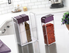 Load image into Gallery viewer, HK Online Set 3 SPICE JAR Set &amp; Storage Stand -BPA Free Storage Canisters, Counter Top Herb Jars