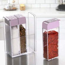 Load image into Gallery viewer, HK Online Set 3 SPICE JAR Set &amp; Storage Stand -BPA Free Storage Canisters, Counter Top Herb Jars
