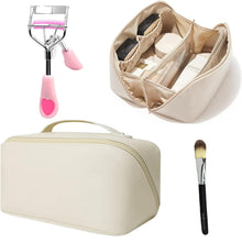 Load image into Gallery viewer, EXPANDING TOILETRY BAG HOLDALL &amp; 8PC HAIRDRESSING SET - Zipped Section Toiletry Bag, Snap on Closure, Travel, Holiday, Overnight Stay