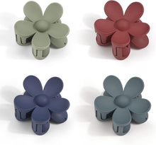 Load image into Gallery viewer, 4 WOODLAND MATT DAISY Hair CLAW CLIPS -Holiday, Gifting
