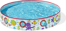 Load image into Gallery viewer, HK Online 152cm x 25cm INFLATABLE PADDLING POOL -60" &amp; 435 Litre Capacity, 1 Air Chambers With 13mm Valve. RIGID SIDE HEAVY DUTY WALL Paddling Pool (60" Pool x 10" High)