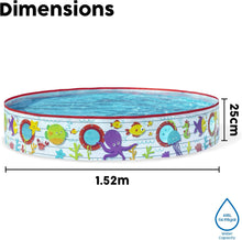 Load image into Gallery viewer, HK Online 152cm x 25cm INFLATABLE PADDLING POOL -60" &amp; 435 Litre Capacity, 1 Air Chambers With 13mm Valve. RIGID SIDE HEAVY DUTY WALL Paddling Pool (60" Pool x 10" High)