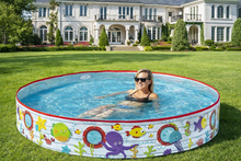 Load image into Gallery viewer, HK Online 152cm x 25cm INFLATABLE PADDLING POOL -60" &amp; 435 Litre Capacity, 1 Air Chambers With 13mm Valve. RIGID SIDE HEAVY DUTY WALL Paddling Pool (60" Pool x 10" High)