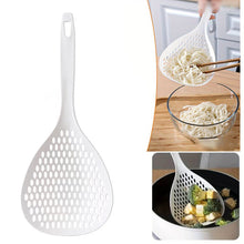 Load image into Gallery viewer, Long Handled Colander Pasta Scoop -Strainer Ladle, Pasta Drainer, Wash Fruit &amp; Veg, Handled Sieve, Strainer Basket, Sieve &amp; Serve