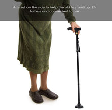 Load image into Gallery viewer, HK Online EASY GRIP WALKING STICK FOLDING CANE -Quick Snap Out Walking Cane, 4 Folding Sections, Elderly MOBILITY NON SLIP ASSISTANCE For Walking, Hiking, Strolling