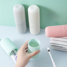 Load image into Gallery viewer, EXPANDING TOILETRY BAG Organiser &amp; TOOTHBRUSH, TOOTHPASTE HOLDER CUP Set -Zipped Section, Snap on Closure, Travel, Holiday, Overnight Stay