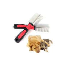 Load image into Gallery viewer, 1 Double Sided DOG GROOMING COMB -Fur Grooming Rake, Dog Dematting Tool, Pet Hair Deshedding Tool