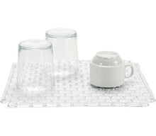Load image into Gallery viewer, 29cm SINK DRAINING MAT -31 x 31cm Clutter Free Draining -Counter Top Dish Rack, Mug &amp; Cutlery Holder, Drip Tray