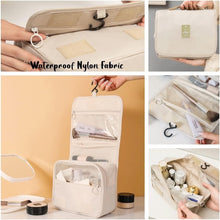 Load image into Gallery viewer, EXPANDING TOILETRY BAG Organiser &amp; TOOTHBRUSH, TOOTHPASTE HOLDER CUP Set -Zipped Section, Snap on Closure, Travel, Holiday, Overnight Stay
