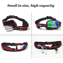 Load image into Gallery viewer, 1 TWIN ZIP RUNNING &amp; CYCLING GYM BELT -Waist Pack FITNESS BELT, Money, Keys &amp; Small Water Bottle Holder, Camping, Hiking, Walking