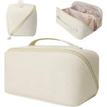 Load image into Gallery viewer, EXPANDING TOILETRY BAG HOLDALL &amp; 8PC HAIRDRESSING SET - Zipped Section Toiletry Bag, Snap on Closure, Travel, Holiday, Overnight Stay