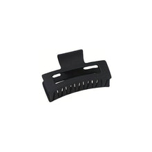 Load image into Gallery viewer, 2 BLACK Hair CLAW CLIPS &amp; 3 SATIN Hair SCRUNCHIES HAIR TIES -Ponytail HAIR BOBBLES, Hair BANDS, Large CLAW CLIPS (5pc Set)