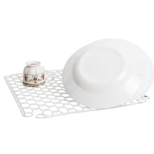 Load image into Gallery viewer, 29cm SINK DRAINING MAT -31 x 31cm Clutter Free Draining -Counter Top Dish Rack, Mug &amp; Cutlery Holder, Drip Tray