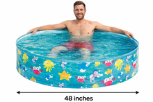 Load image into Gallery viewer, HK Online 122cm x 25cm INFLATABLE PADDLING POOL -277 Litre Capacity, 1 Air Chambers With 13mm Valve. RIGID HEAVY DUTY WALL Paddling Pool (48" Pool x 10" High)