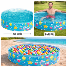Load image into Gallery viewer, HK Online 122cm x 25cm INFLATABLE PADDLING POOL -277 Litre Capacity, 1 Air Chambers With 13mm Valve. RIGID HEAVY DUTY WALL Paddling Pool (48" Pool x 10" High)