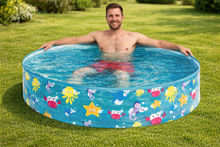Load image into Gallery viewer, HK Online 122cm x 25cm INFLATABLE PADDLING POOL -277 Litre Capacity, 1 Air Chambers With 13mm Valve. RIGID HEAVY DUTY WALL Paddling Pool (48" Pool x 10" High)