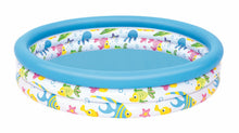 Load image into Gallery viewer, HK Online 122cm x 25cm INFLATABLE 3 RING PADDLING POOL -140 Litre Capacity, 3 Interconnected Air Chambers With Valve. Thick, Soft Wall Paddling Pool (48" Pool x 10" High)