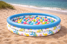 Load image into Gallery viewer, 122cm x 25cm INFLATABLE 3 RING PADDLING POOL -140 Litre Capacity, 3 Interconnected Air Chambers With Valve. Thick, Soft Wall Paddling Pool (48" Pool x 10" High)