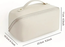 Load image into Gallery viewer, 3pcs EXPANDING TOILETRY BAG, COMB Lash Curler &amp; Foundation Brush -Makeup Travel Case, Cosmetic Bag, Easy Closure, Travel, Holiday, Overnight Stay