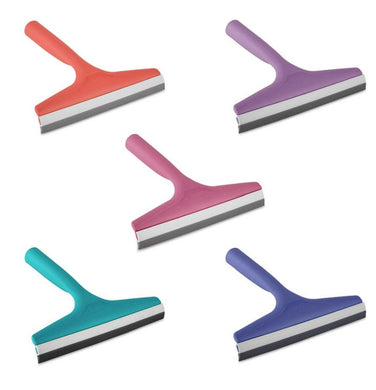 2 PACK WINDOW SQUEEGEE -Shower Squeegee, Soft Rubber Guard For Streak Free Glass Cleaning Inside & Out, For Mirrors & Tiles, Easy Hang 23cm