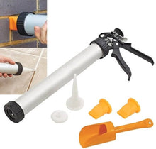 Load image into Gallery viewer, CAULKING MORTAR GUN &amp; GROUTING SET -Brick Pointing, Tile Grouting, Cement Applicator Tool, Duratool, 1 Brick Mortar Gun, 1 Scoop, 1 Straight Nozzle, 1 Angle Nozzle, 1 Grouting Nozzle