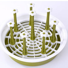 Load image into Gallery viewer, Round Glass &amp; Mug Holder, Drainer, Rack with Draining Tray -Vegetable &amp; Dish Drainer