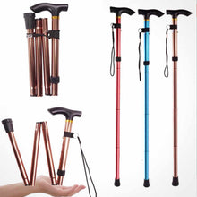Load image into Gallery viewer, HK Online EASY GRIP WALKING STICK FOLDING CANE -Quick Snap Out Walking Cane, 4 Folding Sections, Elderly MOBILITY NON SLIP ASSISTANCE For Walking, Hiking, Strolling