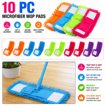 Load image into Gallery viewer, 10PK MICROFIBRE MOP HEADS Refill, Replacement Mop Pad, Dust Cloth, Washable Cleaning Sweeper Pad 41cm x 13cm approx (10 PACK Random)