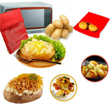 Load image into Gallery viewer, Potato Express MICROWAVE COOKING BAG -Baked Potato in 4 Mins, Reuseable, Washable