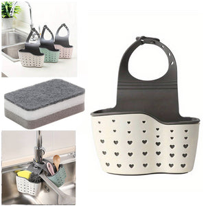 1 WHITE TAP Sponge SOAP Holder & Sponge Included -Easy Fasten, Sink DRAINING Caddy, Dishcloth Holder, Soap Sponge Holder (Copy)