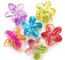 Load image into Gallery viewer, HK Online 9PK ETHEREAL Hair CLAW CLIPS -RAINBOW Flower Hair Clips, Ponytail HAIR BOBBLES, Hair BANDS, Large FLOWER CLAW CLIPS 8cm (RANDOM COLOURS)