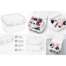 Load image into Gallery viewer, HK ONLINE 4 COMPARTMENT TRAY &amp; STORAGE HOBBY BOX -26cm x 25cm x 11cm Sewing Box, Screw Box, Jewellery Box, Storage Box, Craft Box, Bits &amp; Bobs