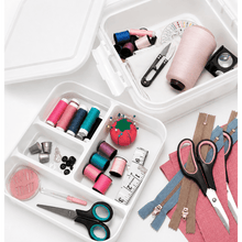 Load image into Gallery viewer, HK ONLINE 4 COMPARTMENT TRAY &amp; STORAGE HOBBY BOX -26cm x 25cm x 11cm Sewing Box, Screw Box, Jewellery Box, Storage Box, Craft Box, Bits &amp; Bobs