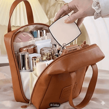Load image into Gallery viewer, EXPANDING TOILETRY BAG HOLDALL &amp; 8PC HAIRDRESSING SET - Zipped Section Toiletry Bag, Snap on Closure, Travel, Holiday, Overnight Stay