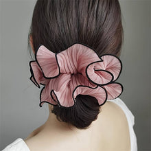 Load image into Gallery viewer, 4 MEGA CLAW CLIPS &amp; 4 CHIFFON SCRUNCHIES -HAIR CLAWS, Ponytail HAIR BOBBLES, Hair BANDS, 13cm CLAW CLIPS