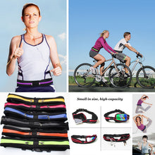 Load image into Gallery viewer, 1 TWIN ZIP RUNNING &amp; CYCLING GYM BELT -Waist Pack FITNESS BELT, Money, Keys &amp; Small Water Bottle Holder, Camping, Hiking, Walking