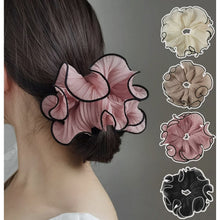 Load image into Gallery viewer, 4 MEGA CLAW CLIPS &amp; 4 CHIFFON SCRUNCHIES -HAIR CLAWS, Ponytail HAIR BOBBLES, Hair BANDS, 13cm CLAW CLIPS