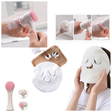Load image into Gallery viewer, HK Online 1 HOT COMPRESS FACE TOWEL MASK &amp; 1 3D FACIAL CLEANSING WAND -Facial SPA Towelling Mask, Facial Steaming Mask, HOT &amp; Cold Compress Facial Towel Mask