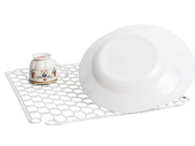 Load image into Gallery viewer, 29cm SINK DRAINING MAT -31 x 31cm Clutter Free Draining -Counter Top Dish Rack, Mug &amp; Cutlery Holder, Drip Tray